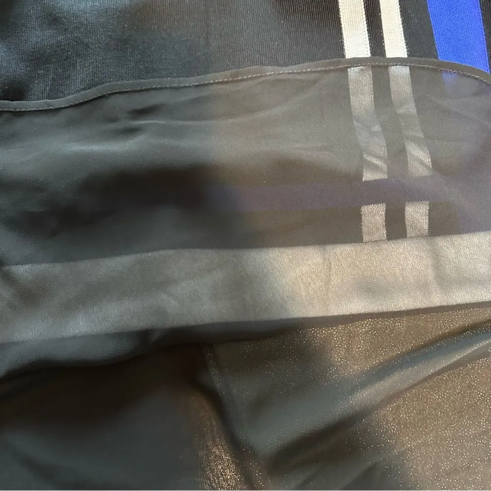 Ming Wang Toula Blue White Graphic Knit Shirt Sz XX Small - Image 4