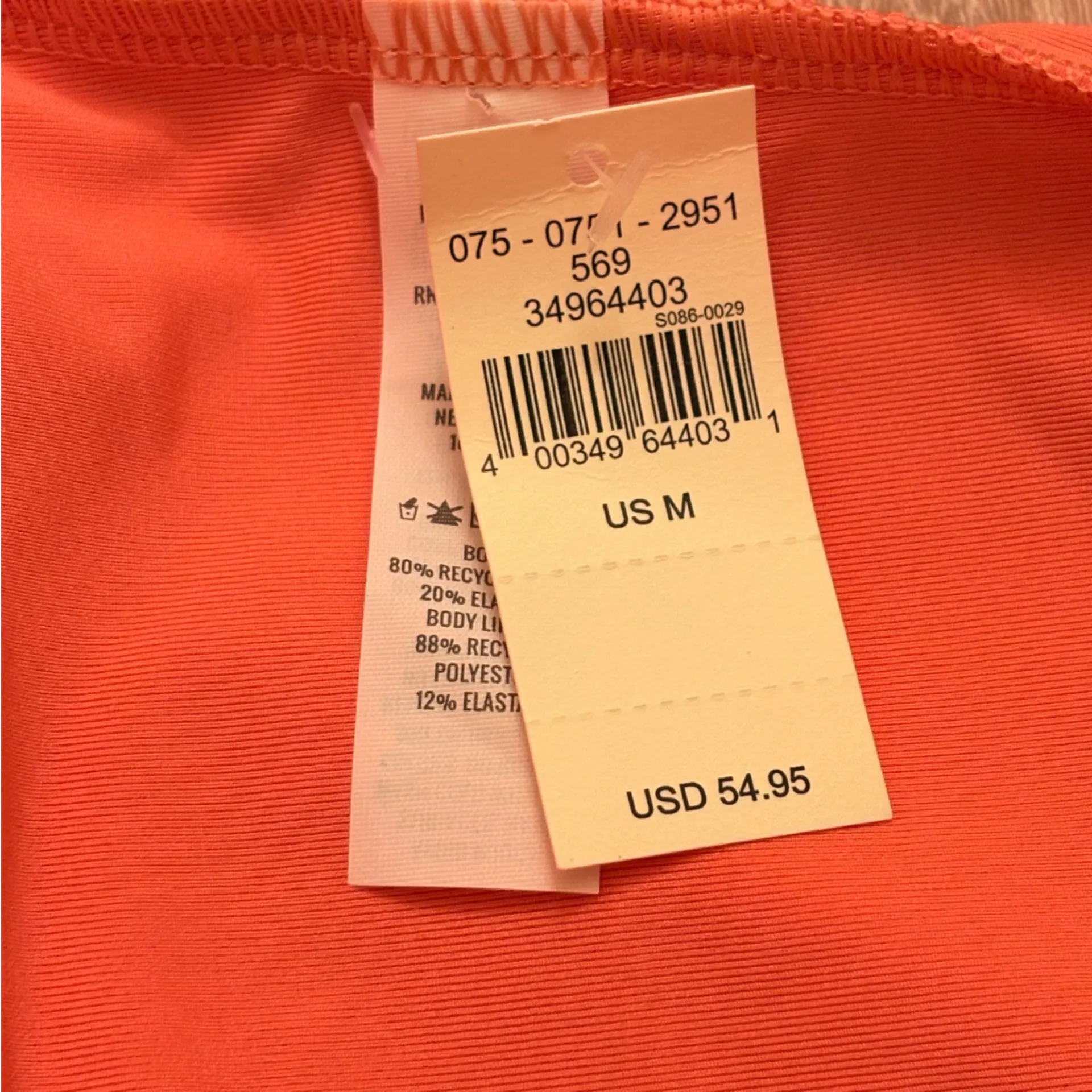 NWT Aerie Dark Coral One-Piece Ruched Cheeky Swimsuit Womens Medium - Image 7