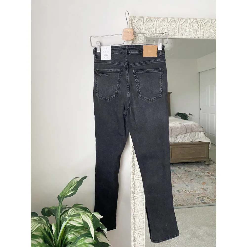 Zara Hi-Rise Split Skinny Jeans - Image 8