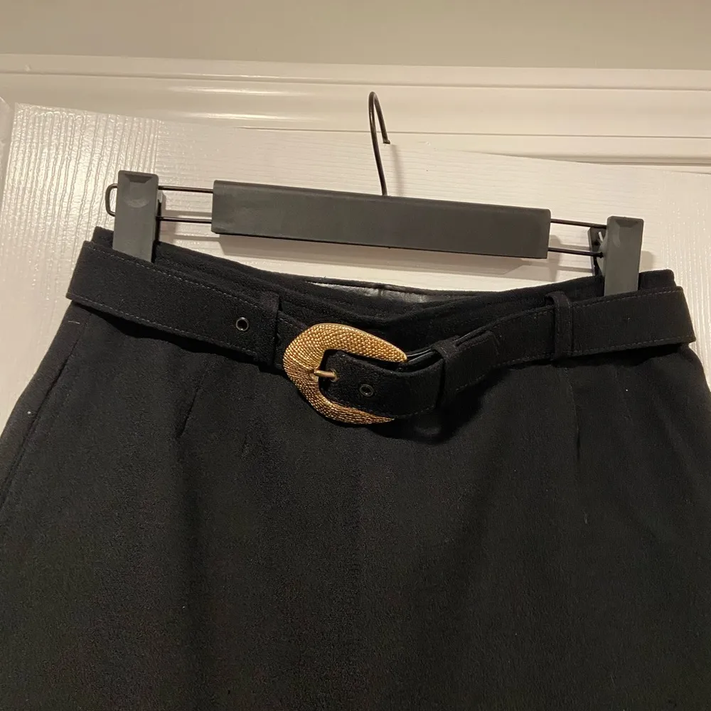 VTG Evan Picone Petites 100% Wool Lined Pencil Skirt Detachable Belt Size 4 - Image 4