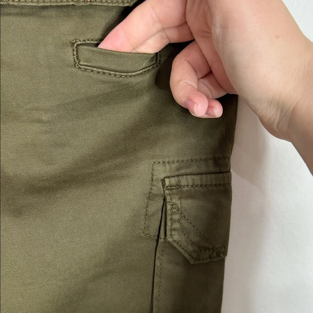 Gap Japanese Stretch Olive /Khaki Cargo Pockets Low Rise Y2K Utility Pants sz 2 - Image 11