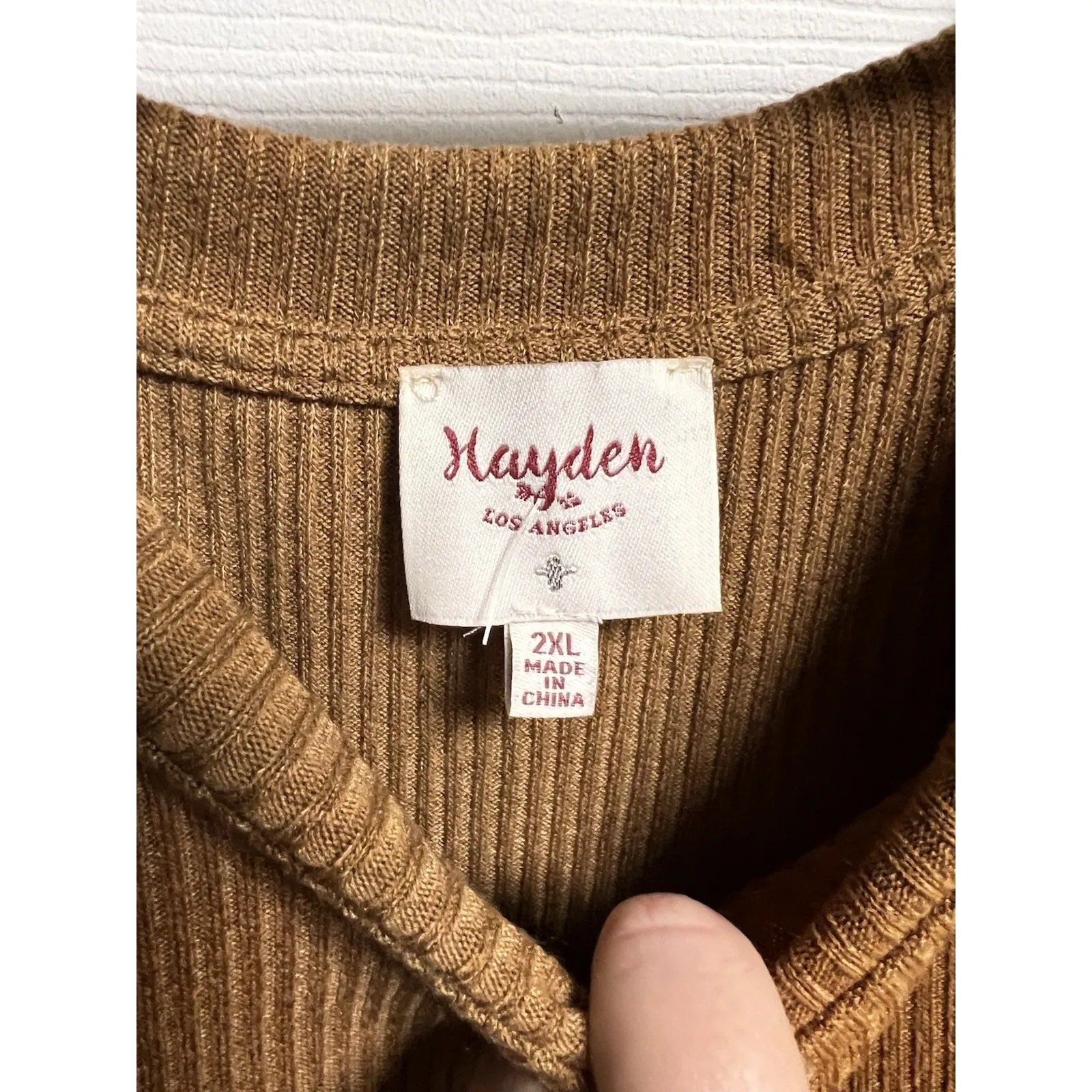 017-008 Hayden Los Angeles Boho Fall Tan Dress‎ Size 2xl Tunic 3/4 Sleeve Pocket - Image 5