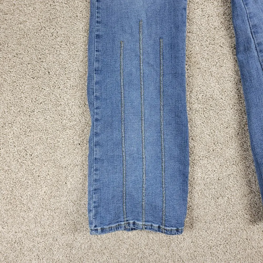 VTG 90s Route 66 Womens Jeans 4 Blue Bootcut Med Wash Mid Rise Stretch Denim - Image 6