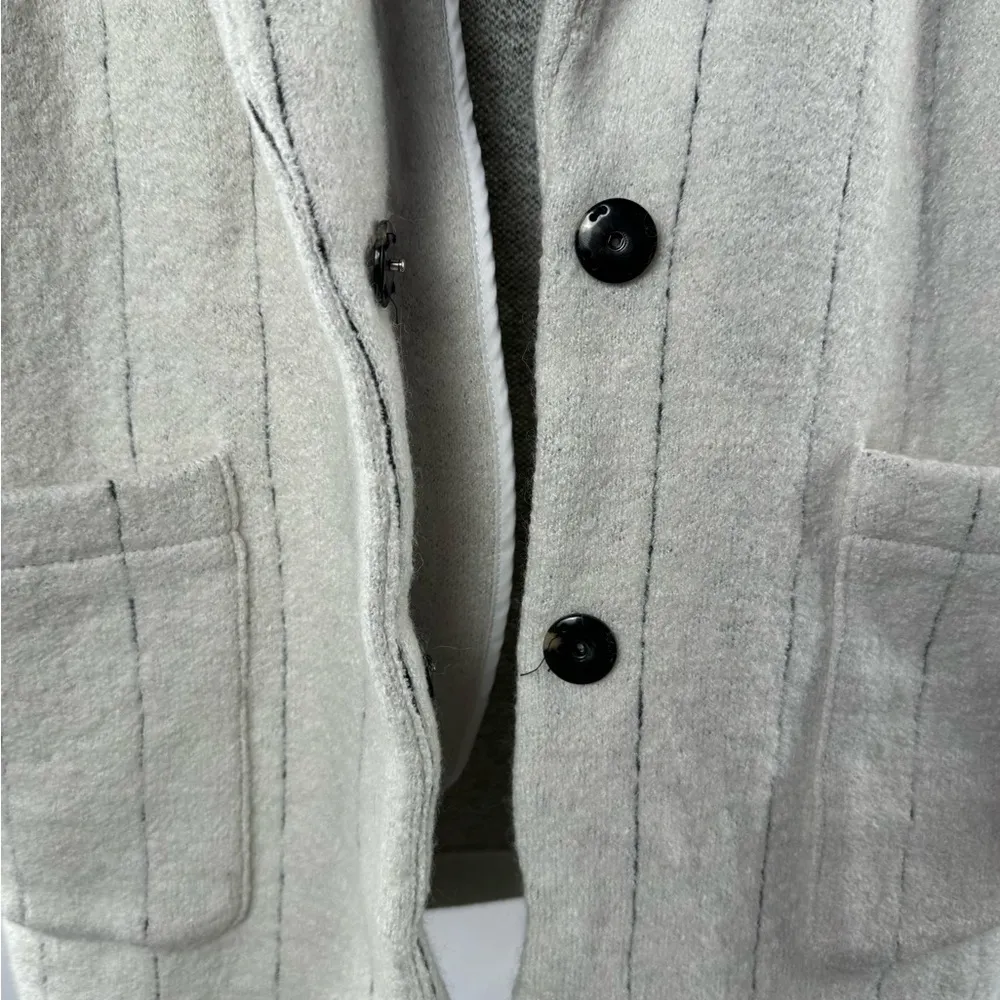 Rachel Zoe Wool Blend Cream‎ Stripe Blazer Size Small - Image 5