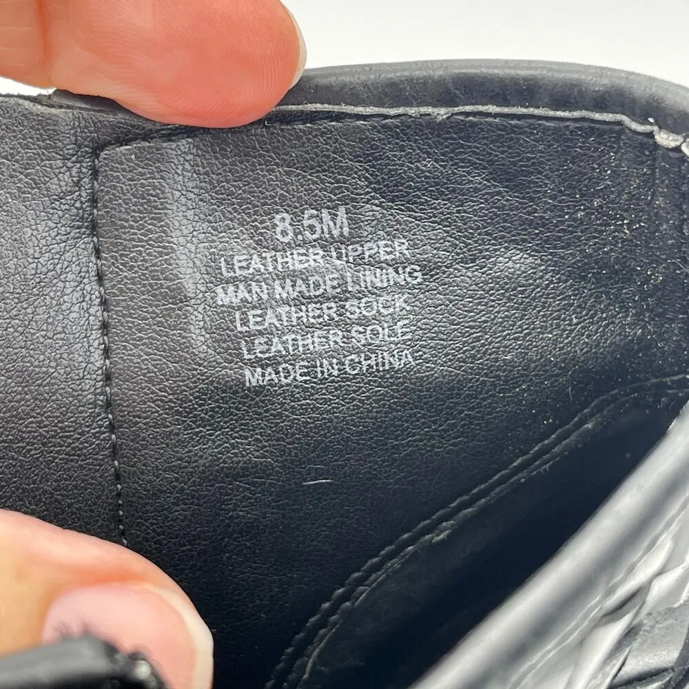 Antonio Melani Black Leather Stiletto Booties Size 8.5 M - Image 9