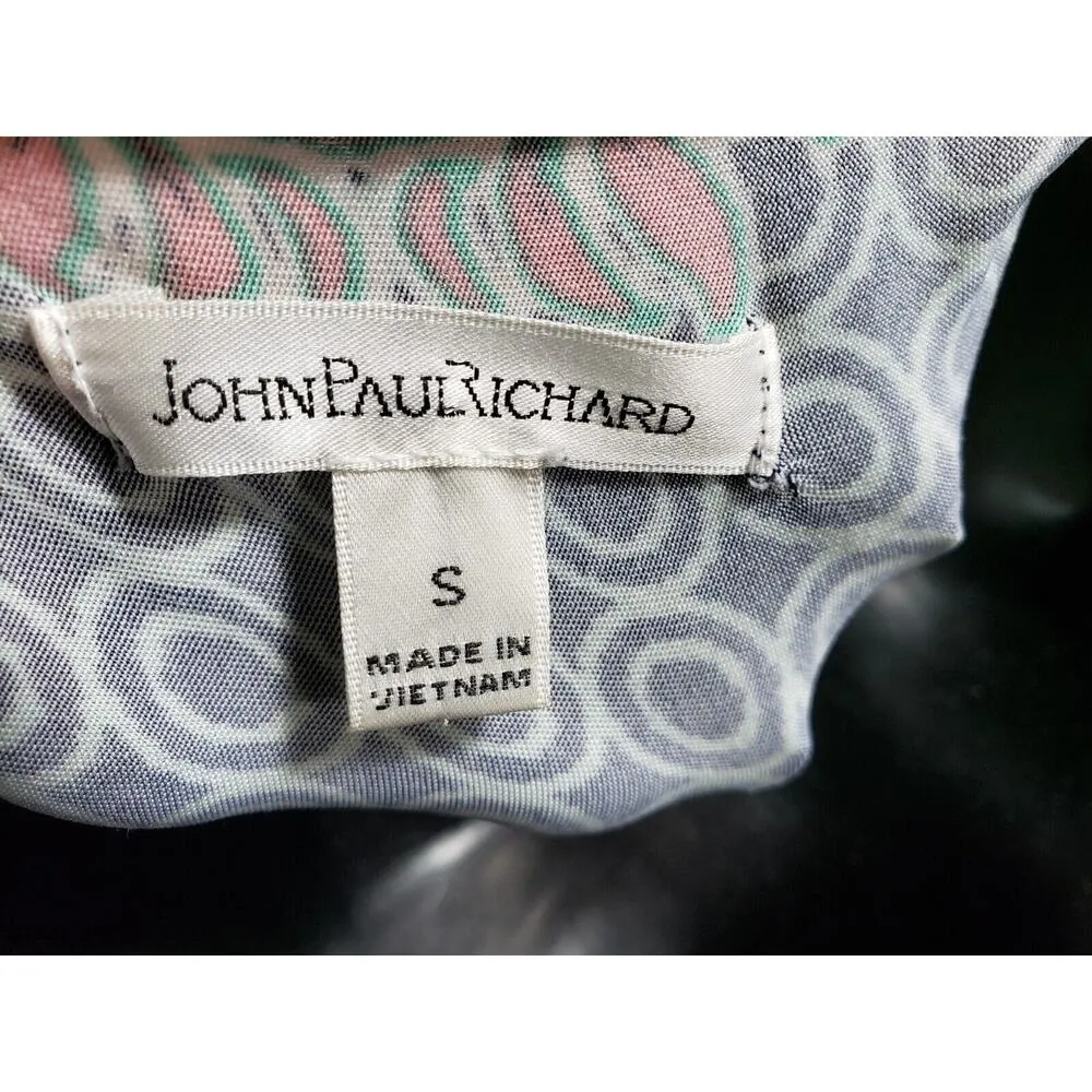 John Paul Richard Womens Multi Floral Backless Wide Strap Long Maxi Dress Size S - Image 5