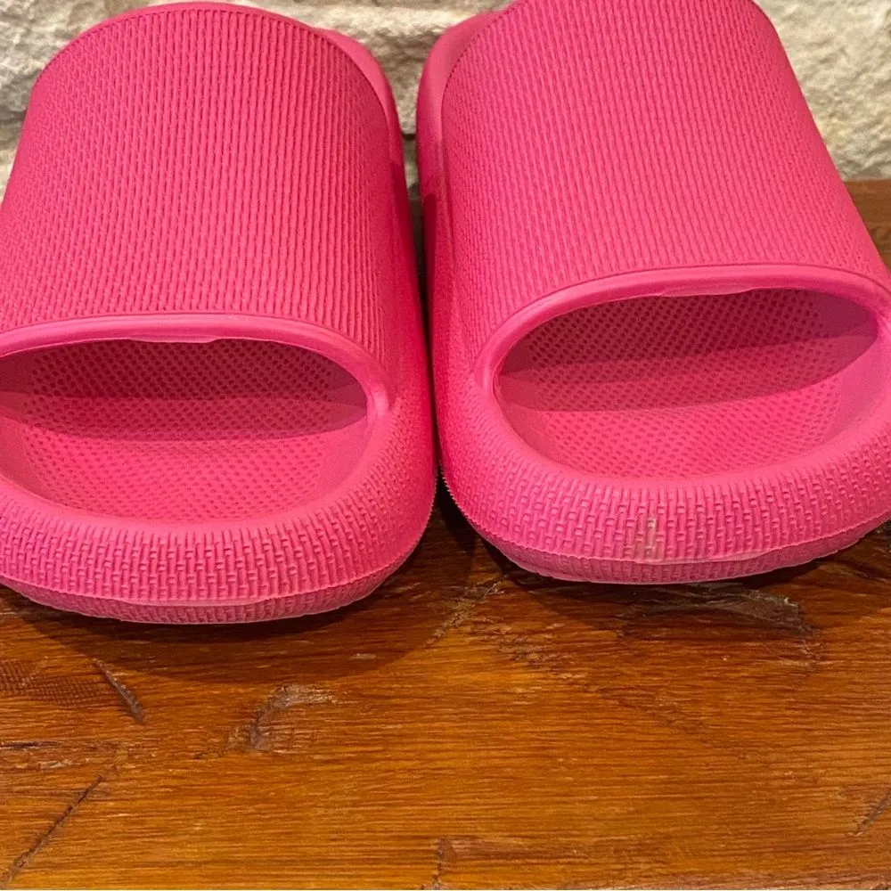 MIA Platform Slides Hot Pink Size 10 - Image 2
