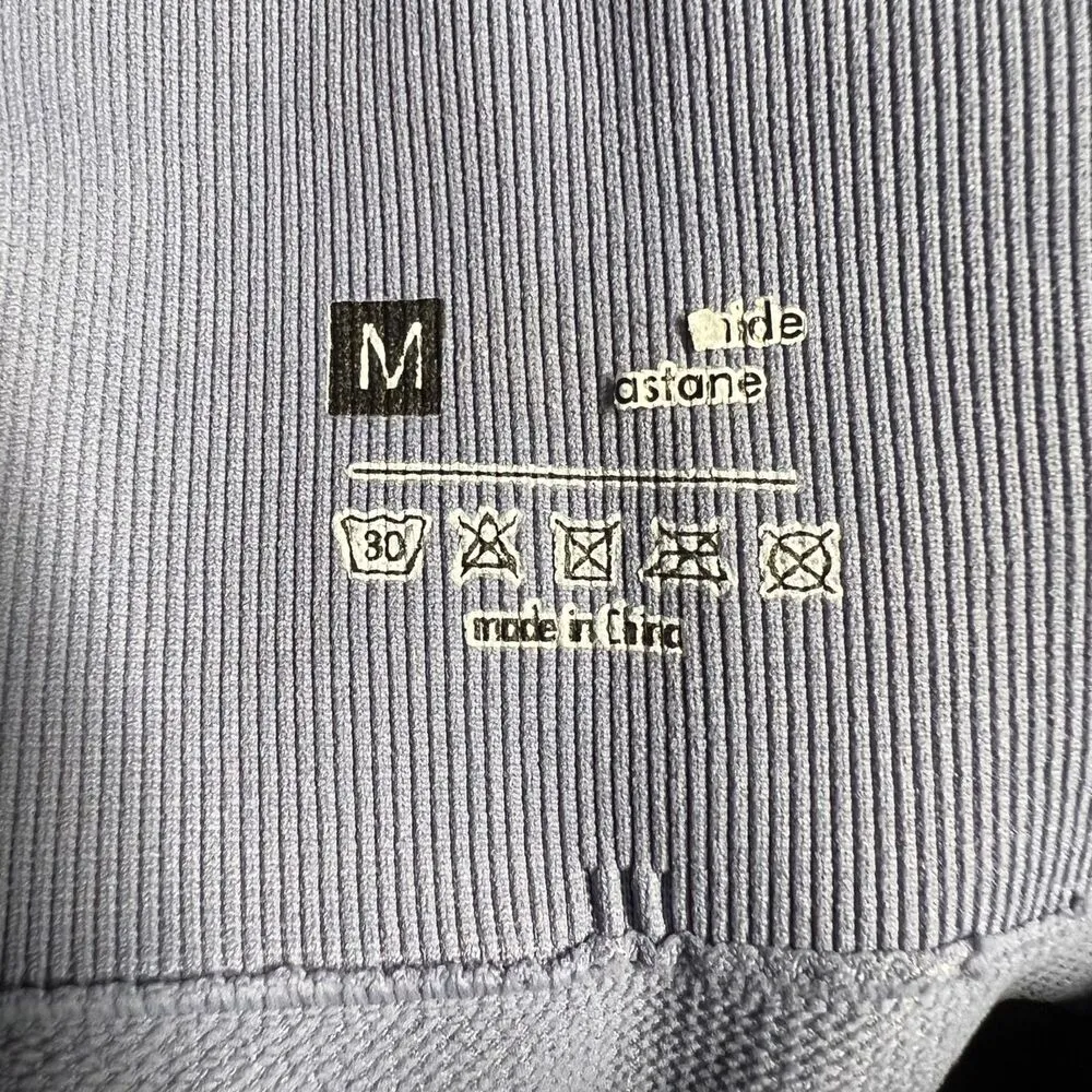 Mis Sweet Womens Butt Lift Yoga Workout Leggings Blue Gray Medium EUC - Image 6