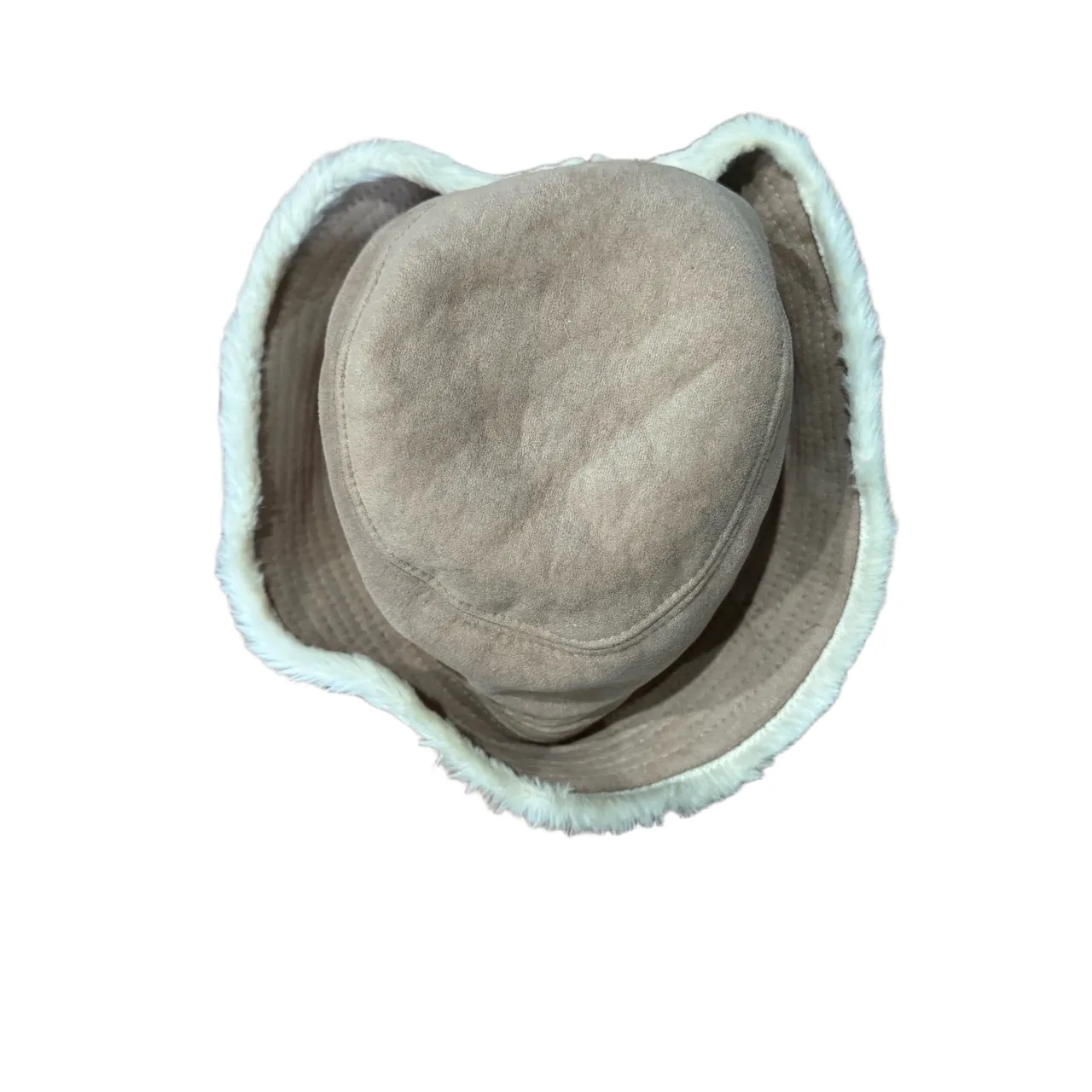 Fownes Faux Suede Shearling Bucket Hat Y2K Brown - Image 3