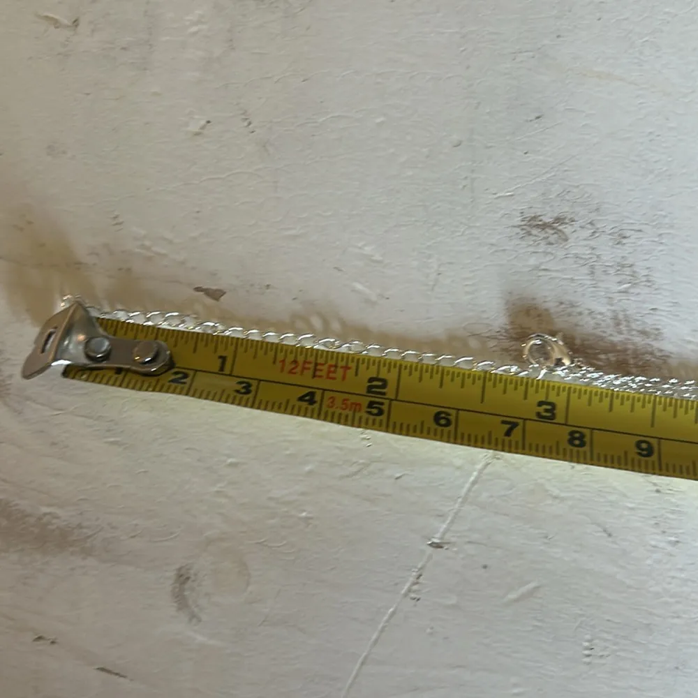 NWOT Exclusive Disney World Park Minnie Mouse Silver Necklace “M” Crystal - Image 7