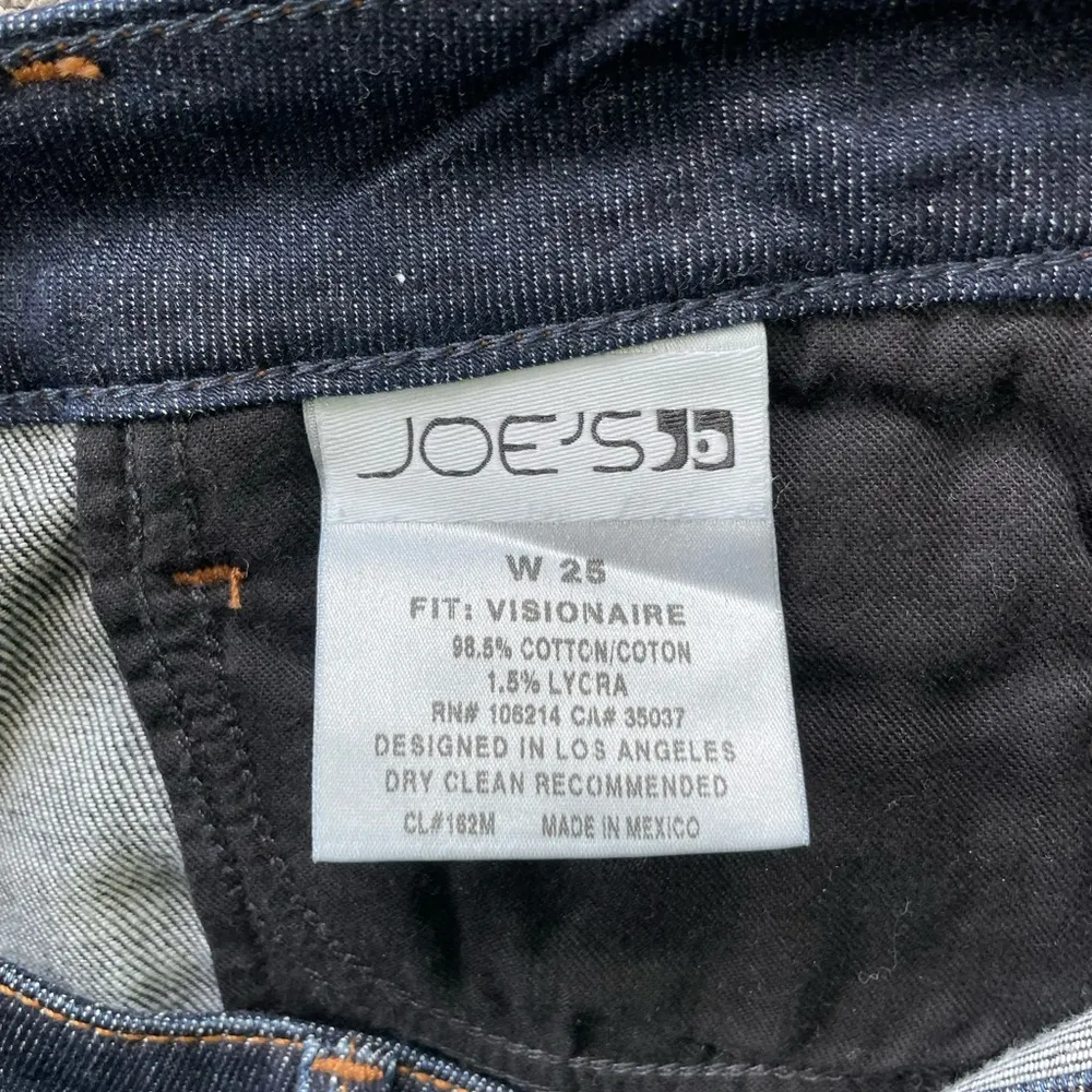 Joe’s Jeans The Visionnaire Skinny Bootcut Dark Blue Rinse Jeans Size 25 - Image 3