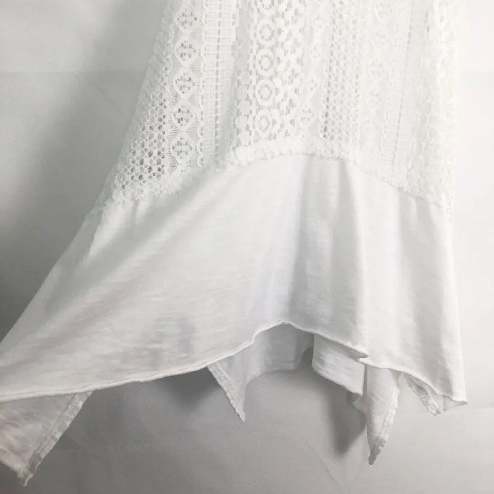 Hollister Babydoll Crochet Top Womens XS Beach Bohemian Nautical Coastal Cowgirl - Image 6