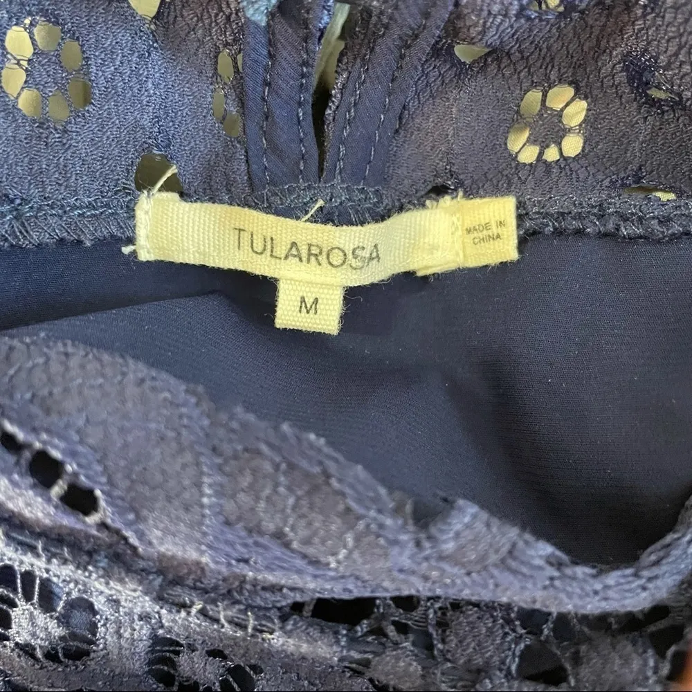 Tularosa Holly Top Blue Lace Pom Pom - Image 7