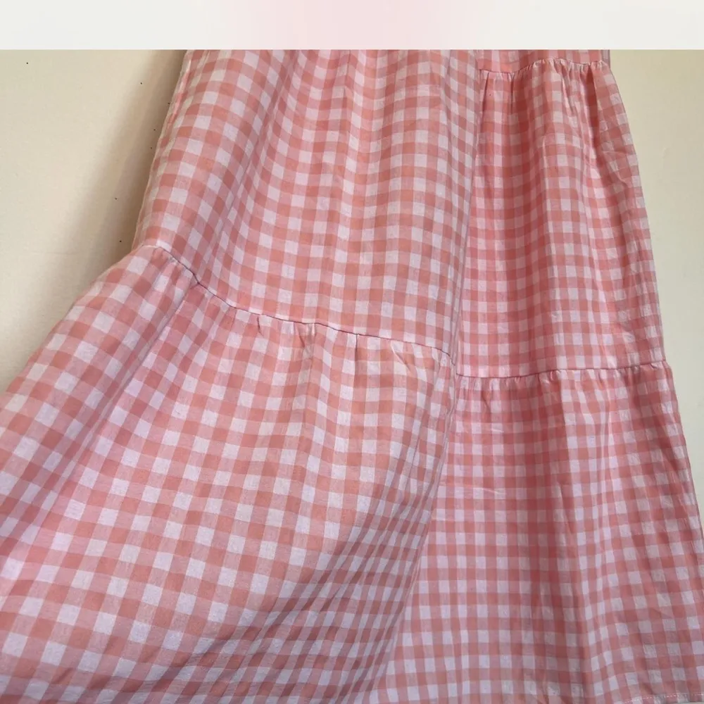 Gingham Pink Maxi Dress Size M - Image 2