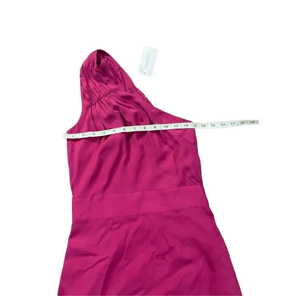 NWT Banana Republic Hot Pink One Shoulder Womens Mini Dress sz 2 - Image 6