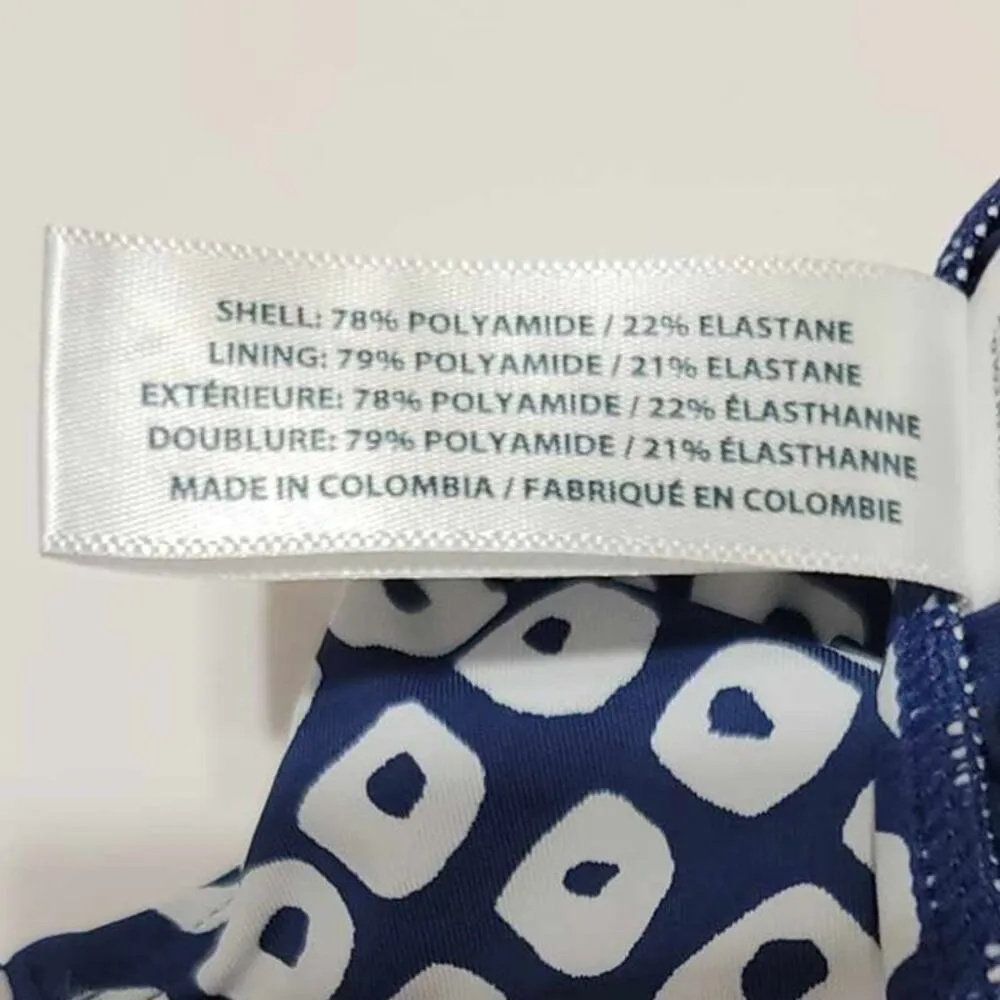 Vineyard Vines Stingray Smocked Bikini Swim Bottom Deep Bay Blue V2 Small - Image 5