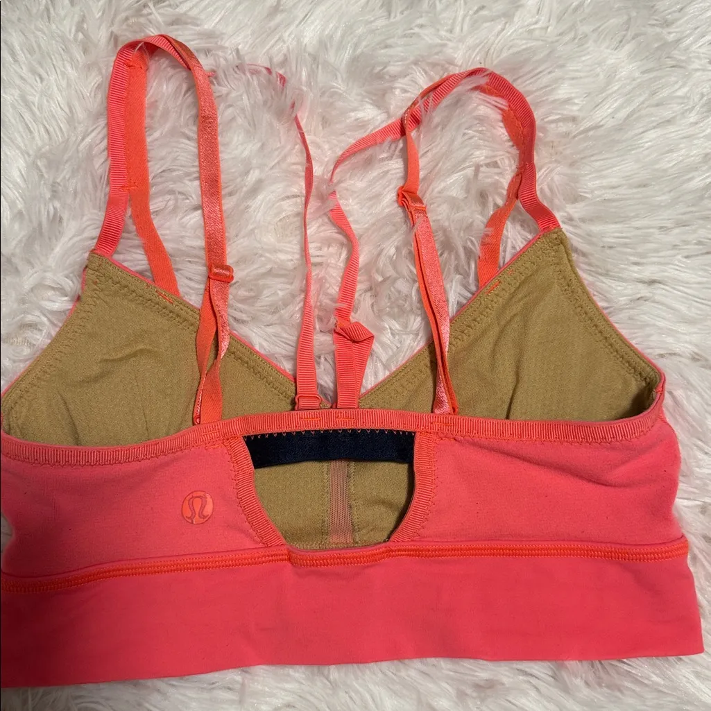 Lululemon sports bra neon orange size 6 - Image 5