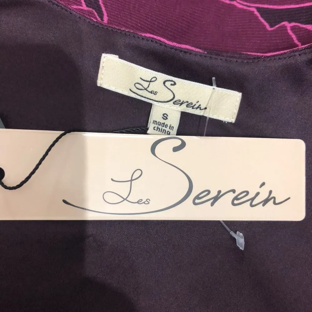 Les Serein Stitch Fix Floral V-neck Mesh Top Small NWT - Image 4