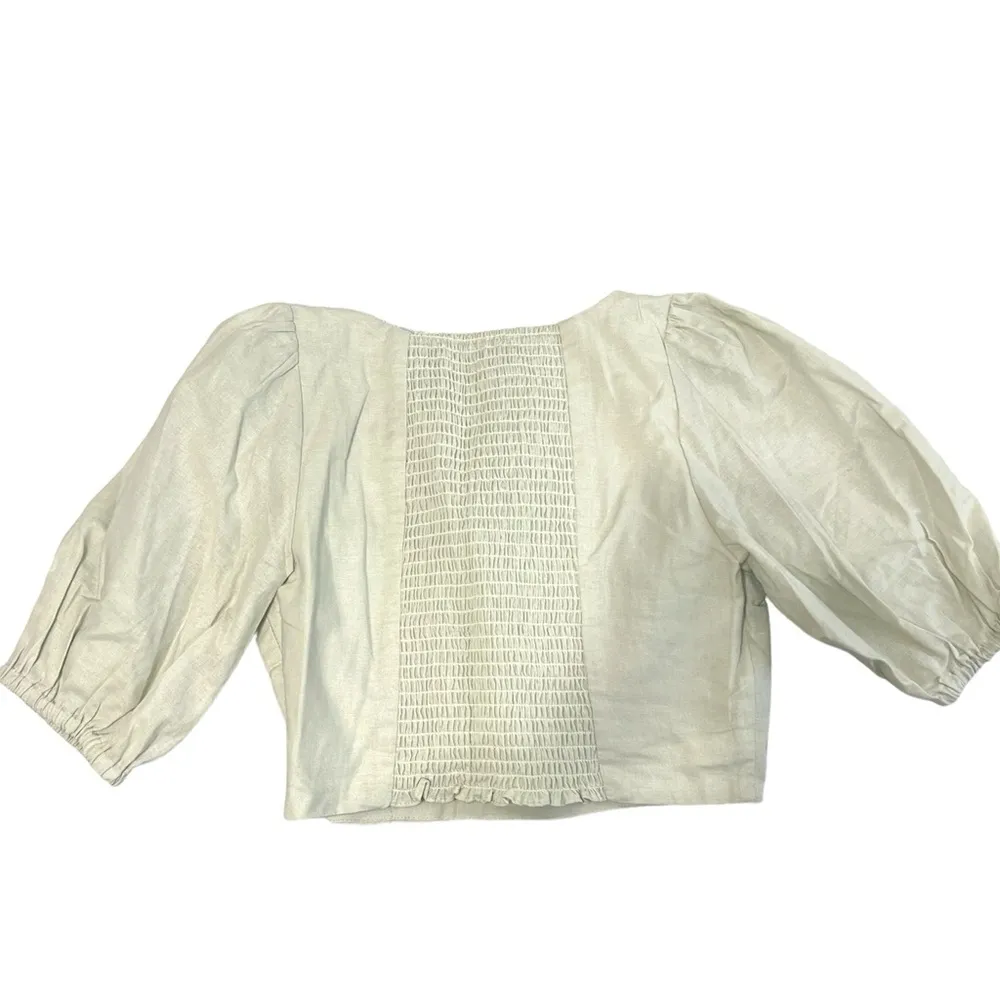 ANTHROPOLOGIE O.P.T Light green Puff sleeve blouse - Image 3
