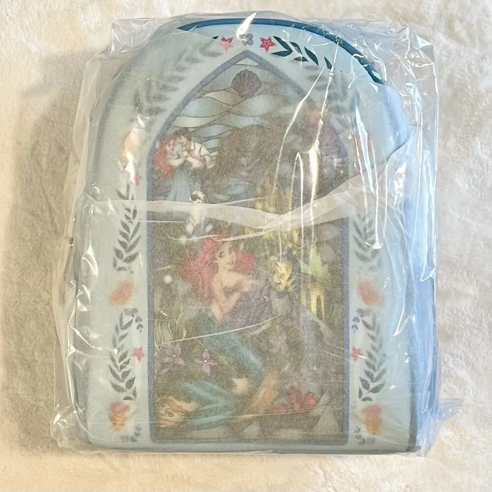NWT Disney Exclusive Little Mermaid Stained Glass Mini Bag Backpack - Image 2