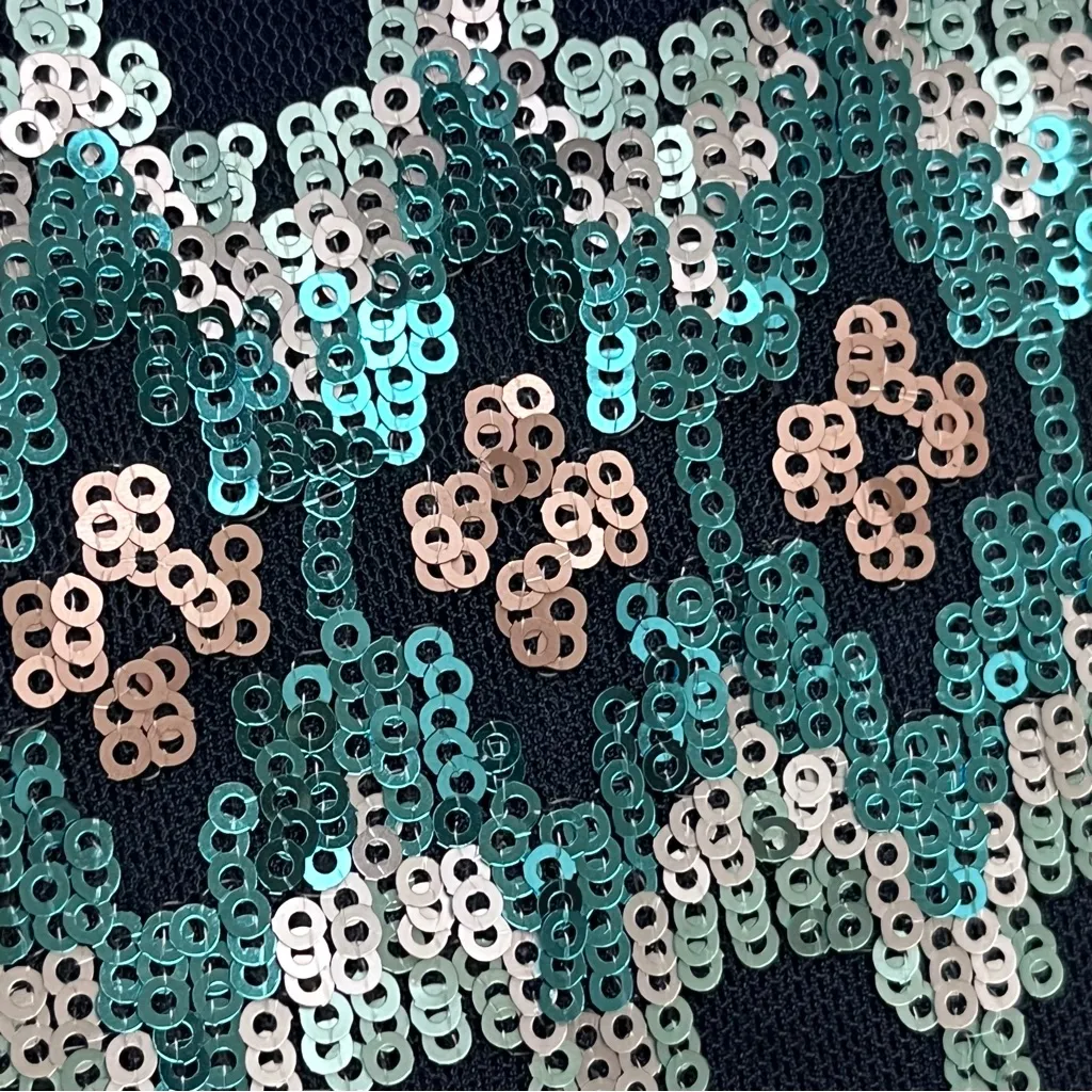 As You Wish Sequin Bodycon Mini Dress S Geometric Tribal Sparkle Party Club - Image 10