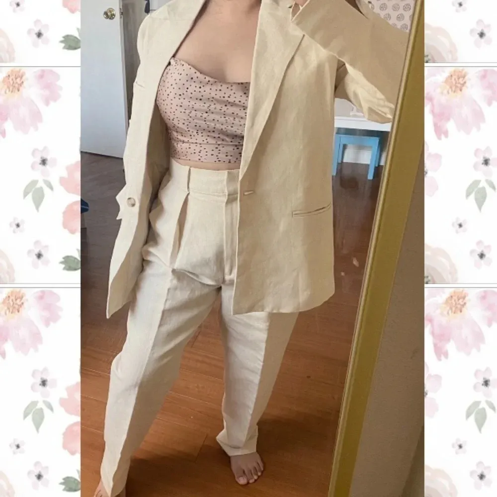 Rachael Wang Oversized‎ oatmeal blazer neutral size Small Tan - Image 4