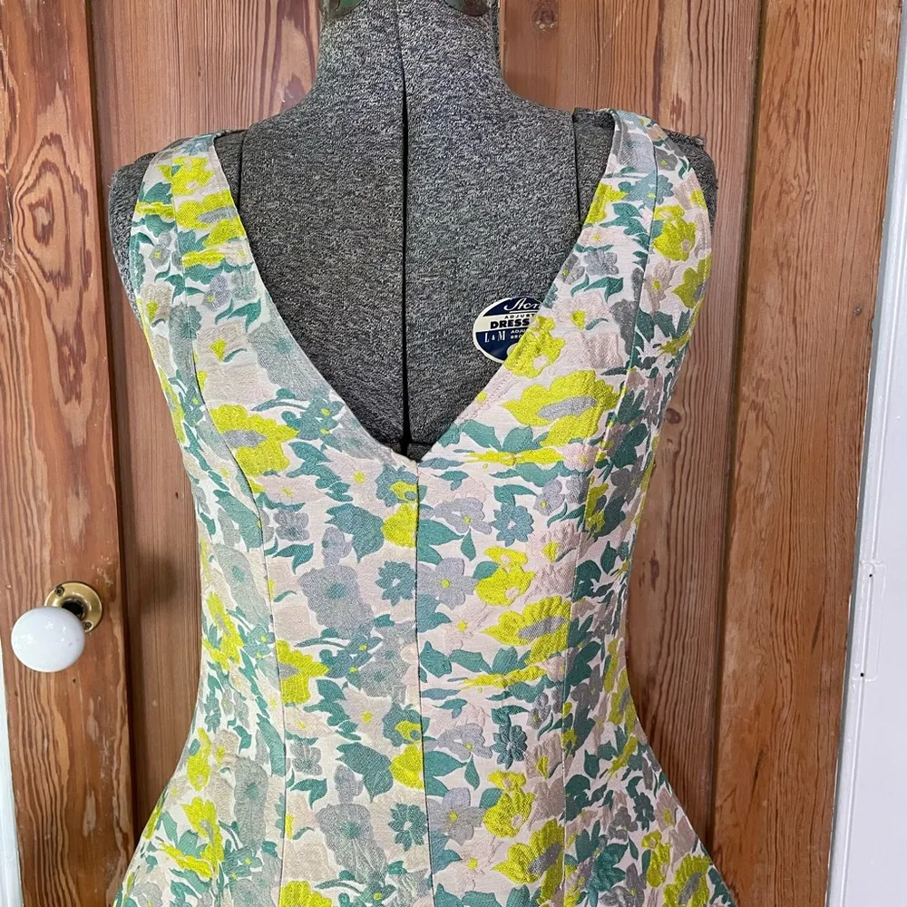 Opening Ceremony Floral Fit and Flare Jacquard Elle Fanning Skater Dress Sz 2 - Image 6