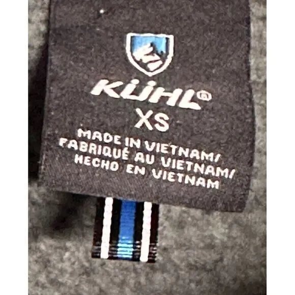 Kuhl Women's‎ Ascendyr 1/4 Zip Pockets Soft Fleece Green Mottled Sweater XS - Image 3