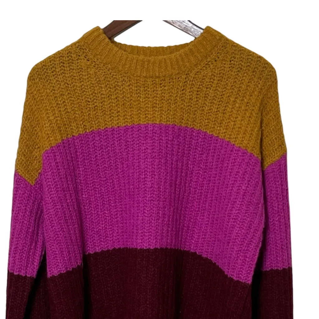 A.L.C. Colorblock Sweater Women’s Medium Multicolor Fall Cozy Knit Pullover - Image 3