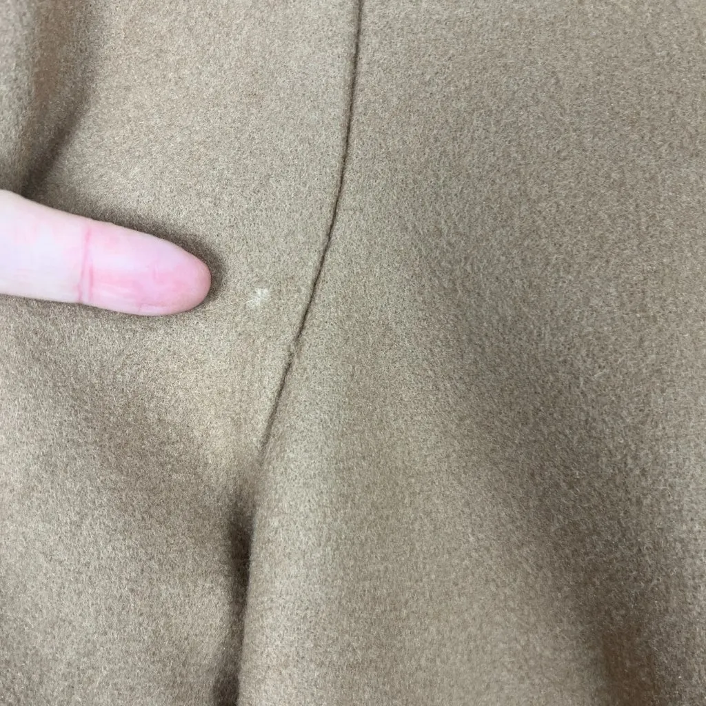 Old Navy Coat Womens XL Tan Soft Brushed Overcoat Classic Trench‎ Winter Neutral - Image 11