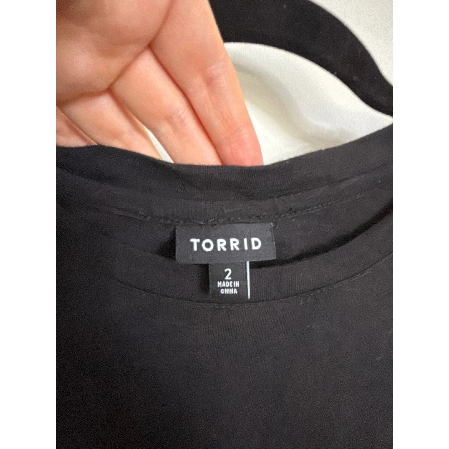 Torrid Top Womens 2X Black Eyelet Lace Puff Short Sleeve Ruffle Cotton Modal - Image 5