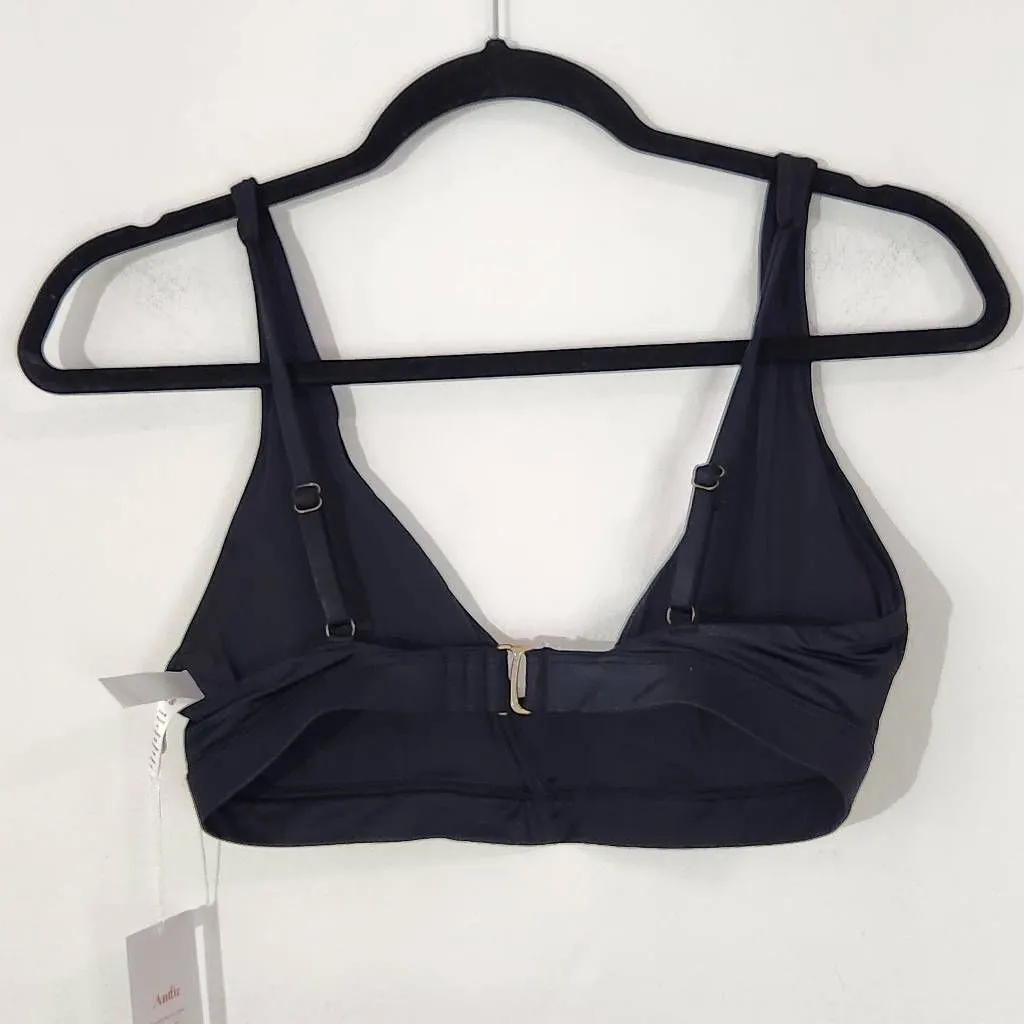 Andie Black Bikini Top Black Swim Top NWT Small Black Swimwear Andie Swim Top - Image 4