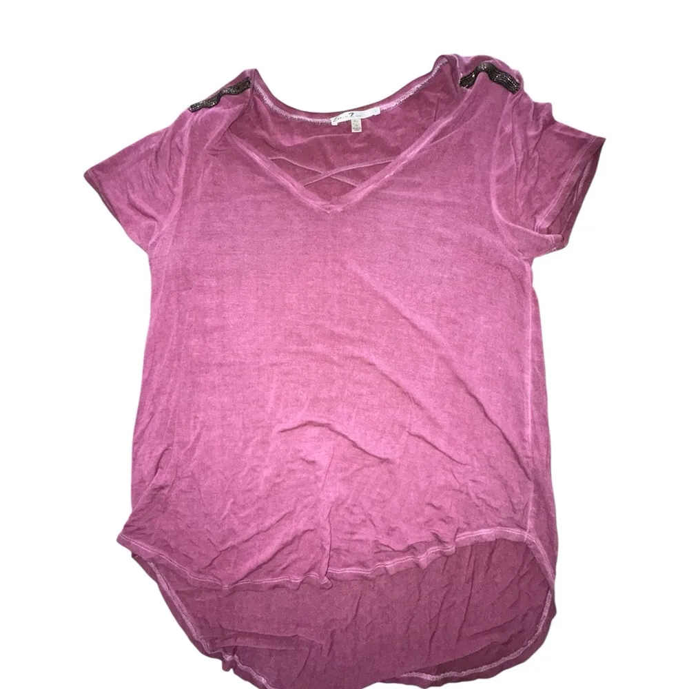 Seven7 Women's Short Sleeve Tee in Purple - Image 2