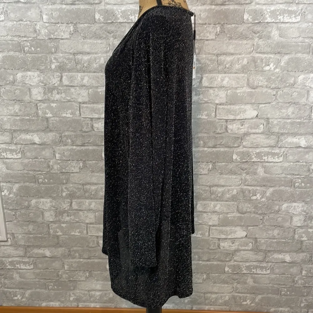 Calvin Klein Black Metallic Stretchy Top - Image 3