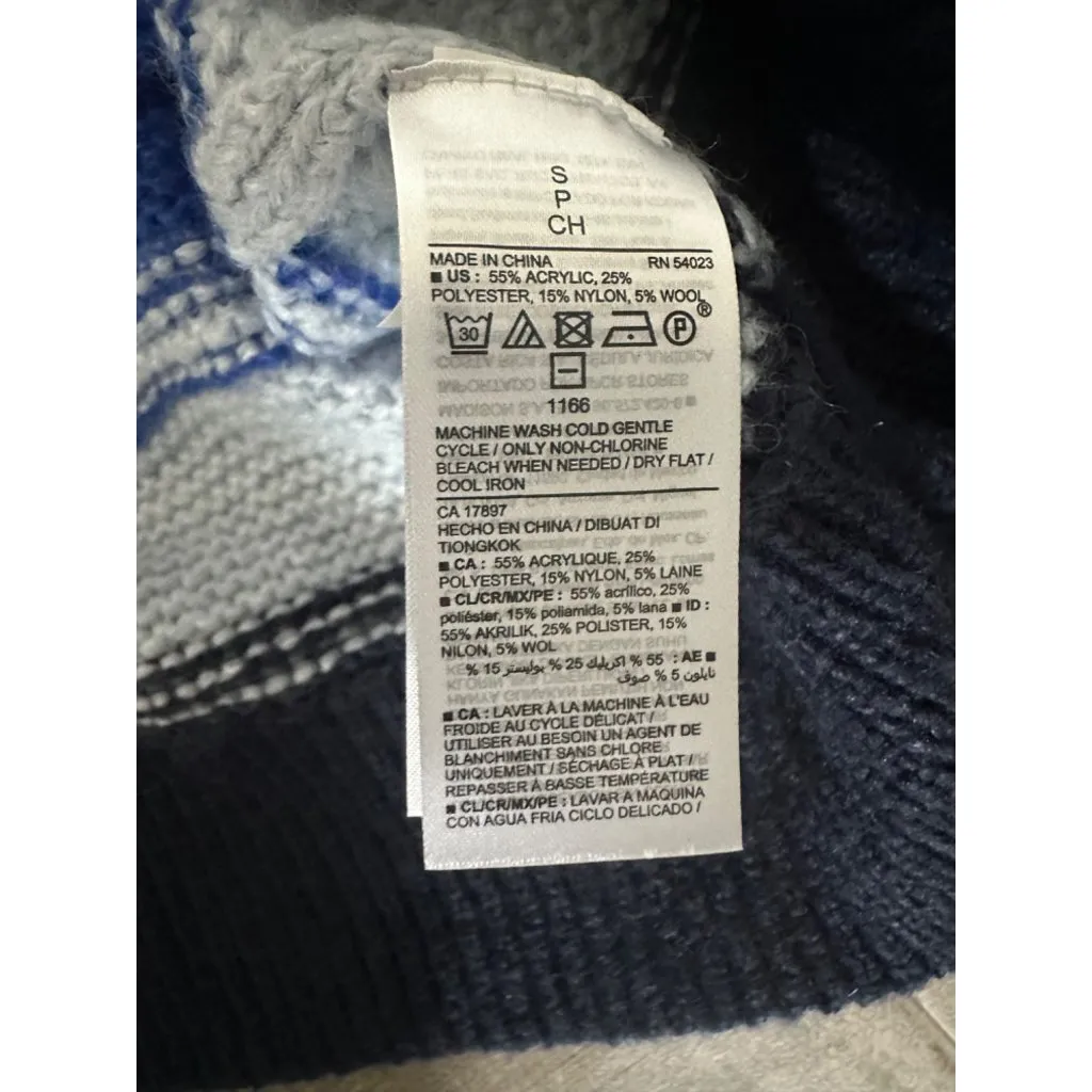 Old Navy Festive Craft Rainbow Striped Sweater - Cozy Knit Blend Vibrant Colors - Image 6