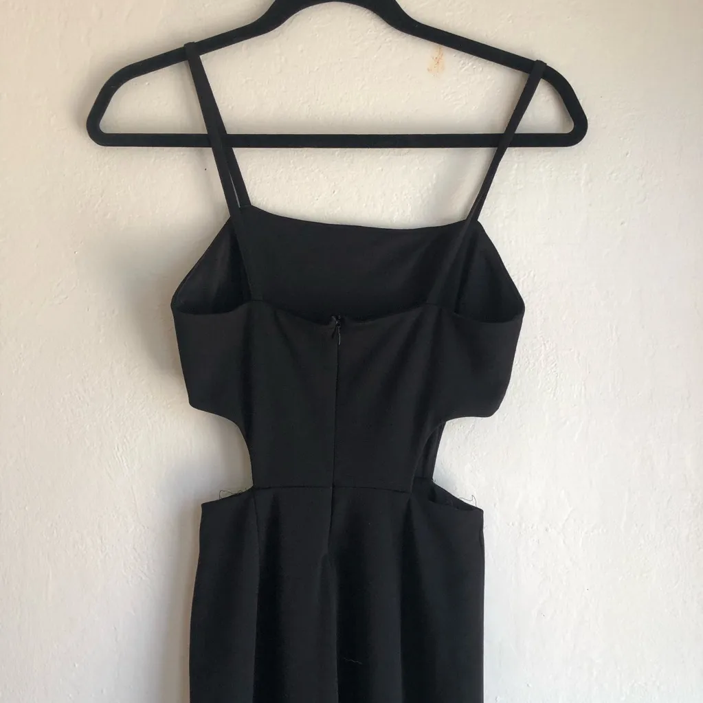 THE FASHION POET Side Cutout Tank Style Maxi Dress size XS black Hoco - Image 5