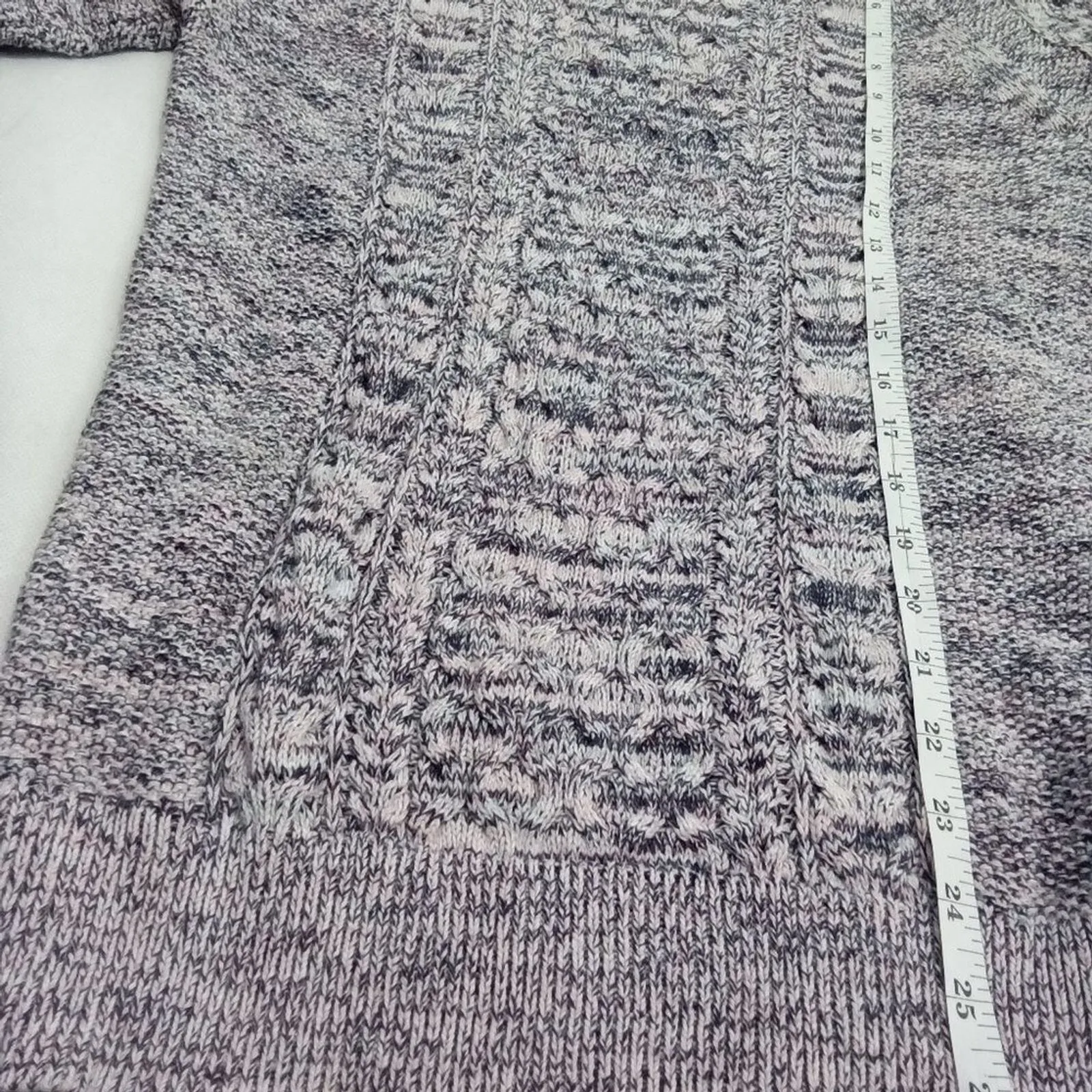 Gap women’s medium sweater purple and pink knit crew neck long sleeve Y2K preppy - Image 15