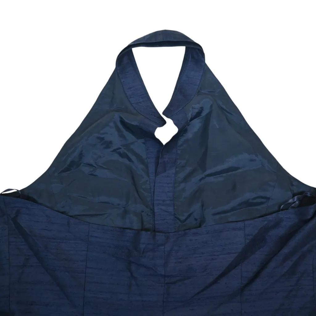 Lauren Ralph Lauren Women's 16 Blue Silk Lined Halter Vest - Image 4