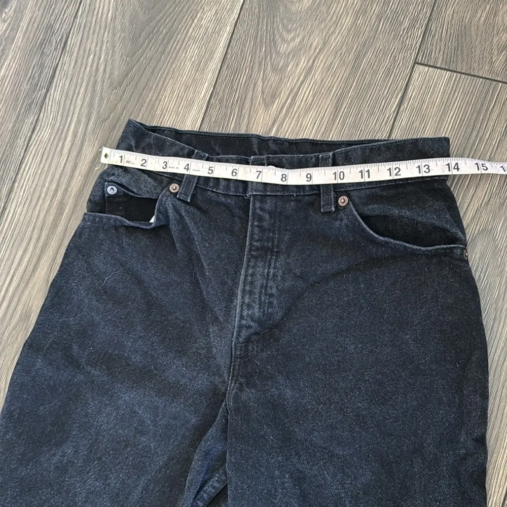 Rare Vintage orange tab 1990’s black Levi's 15951 relaxed fit tapered leg size 6 - Image 7