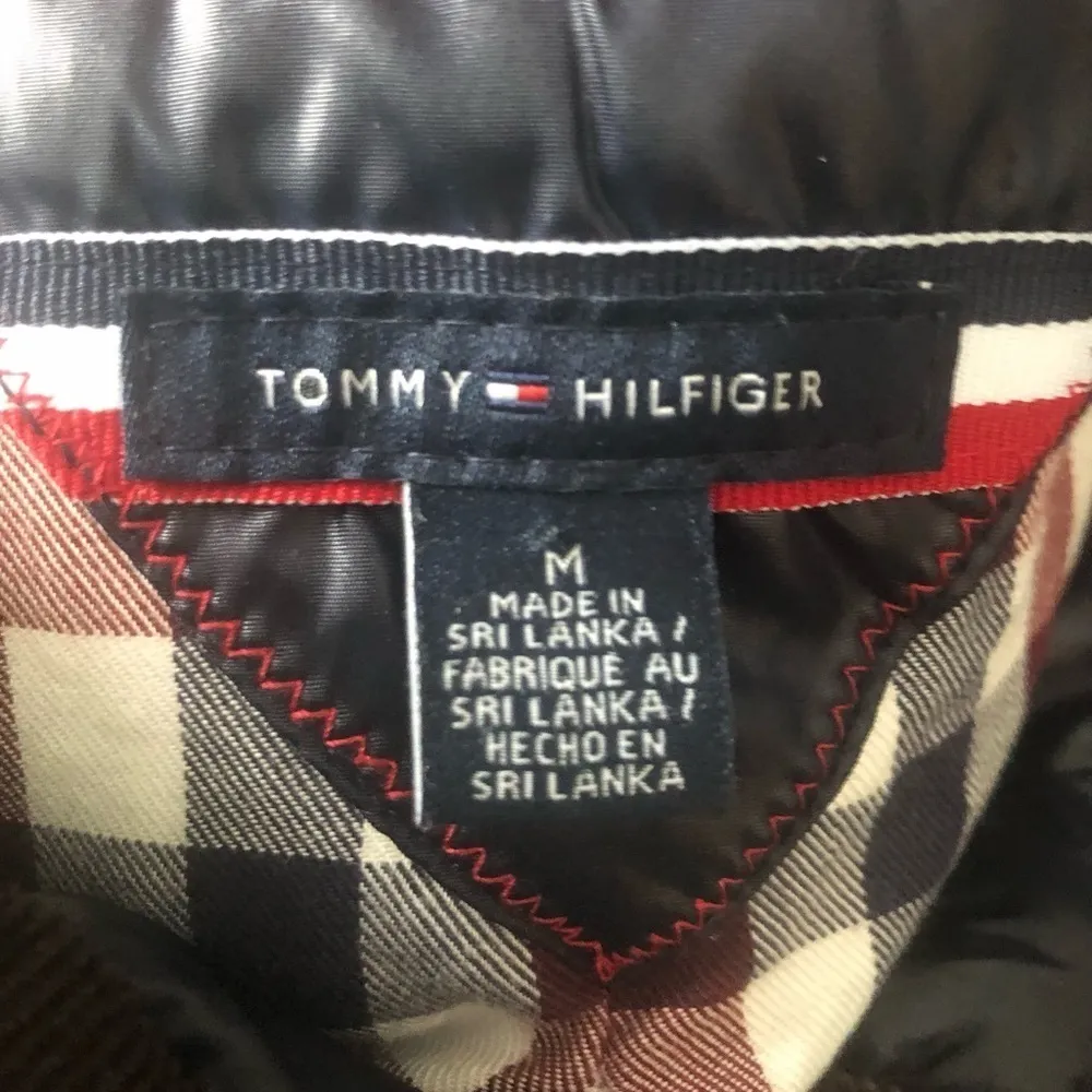 Navy Diamond Quilted Snap Up Jacket Sz M Corduroy Cuff Collar - Image 5