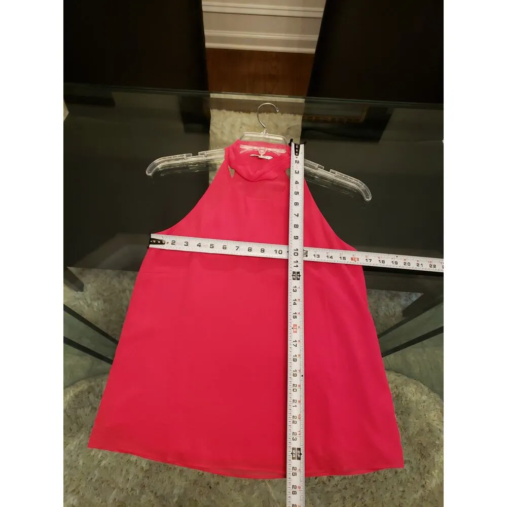 Naked Zebra Halter Neck Top Women's Small Fuchsia Pink 100% Polyester Sleeveless - Image 10