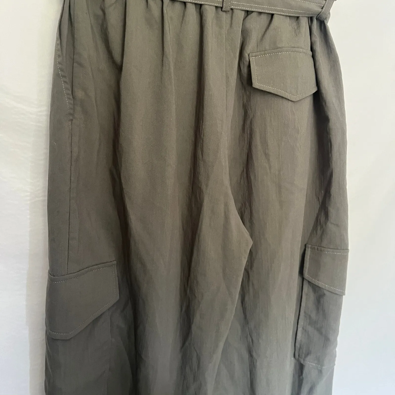 Crescent Utility Cargo Jogger Pants Womens Small Olive Gorpcore Clean Girl Belt - Image 7
