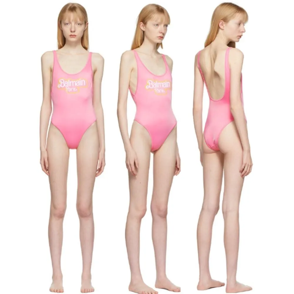 NWT Balmain x Barbie Logo Scoop Neck Open Back One - Image 2