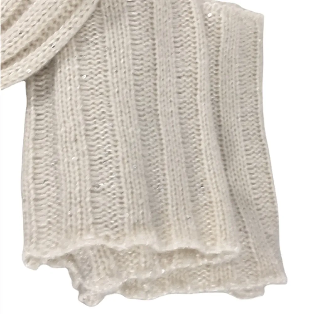 Betsey Johnson Infinity Scarf & Jeweled Beanie, Cream - Image 3