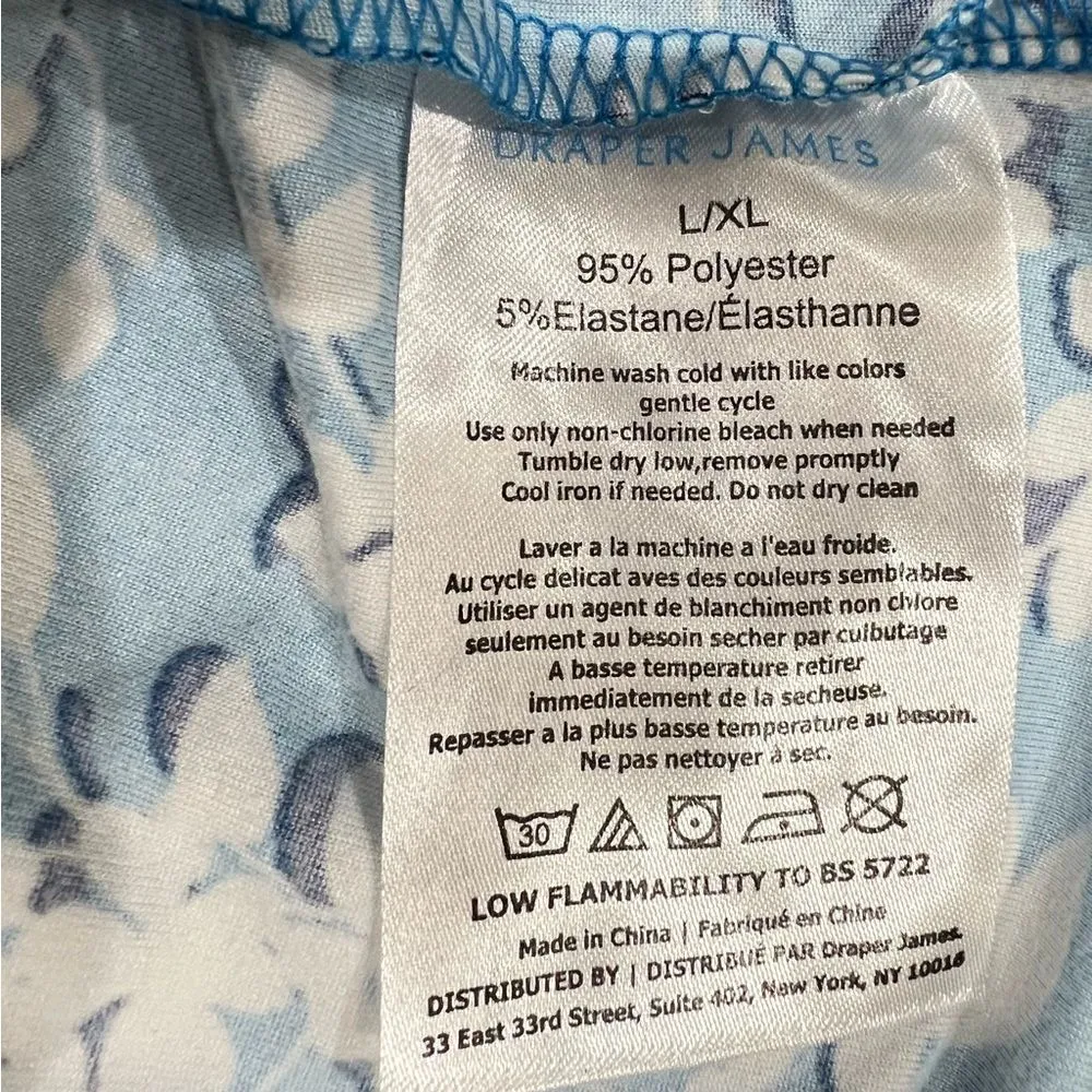 NEW Draper James Ruffle Nightie Blue Shadow Floral Women’s Large/XL - Image 4