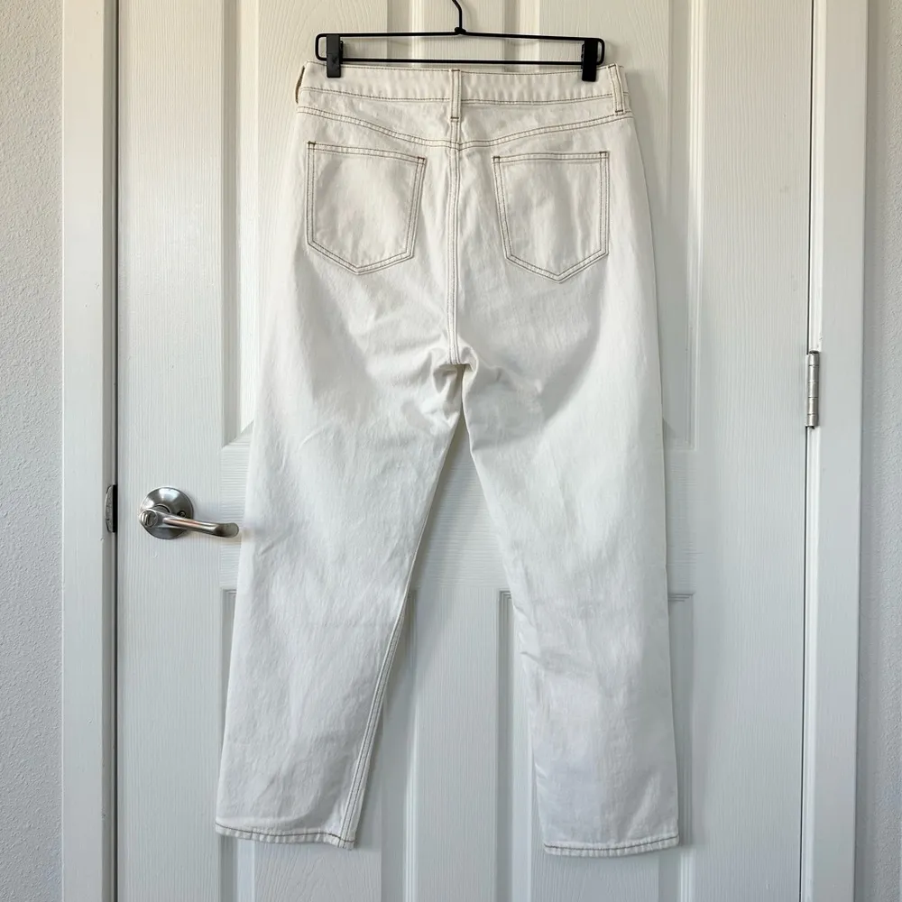 Elizabeth and James High Rise Straight Leg Off White Jeans - Image 5