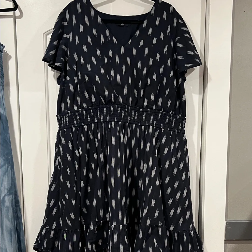 Lane Bryant Flutter-Sleeve‎ Smocked-Waist Fit & Flare Dress 24 - Image 2