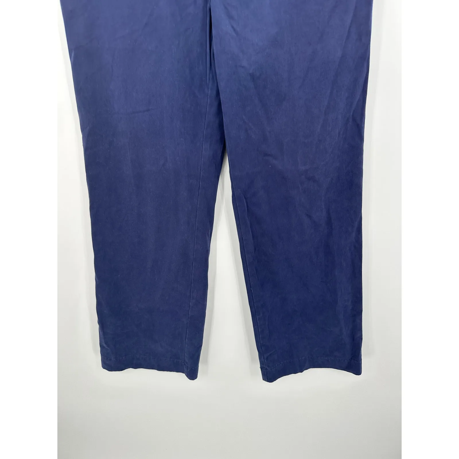 Soft Surroundings Womens Blue Wide Leg Pants Size 10 Stretch High Waisted Casual - Image 4