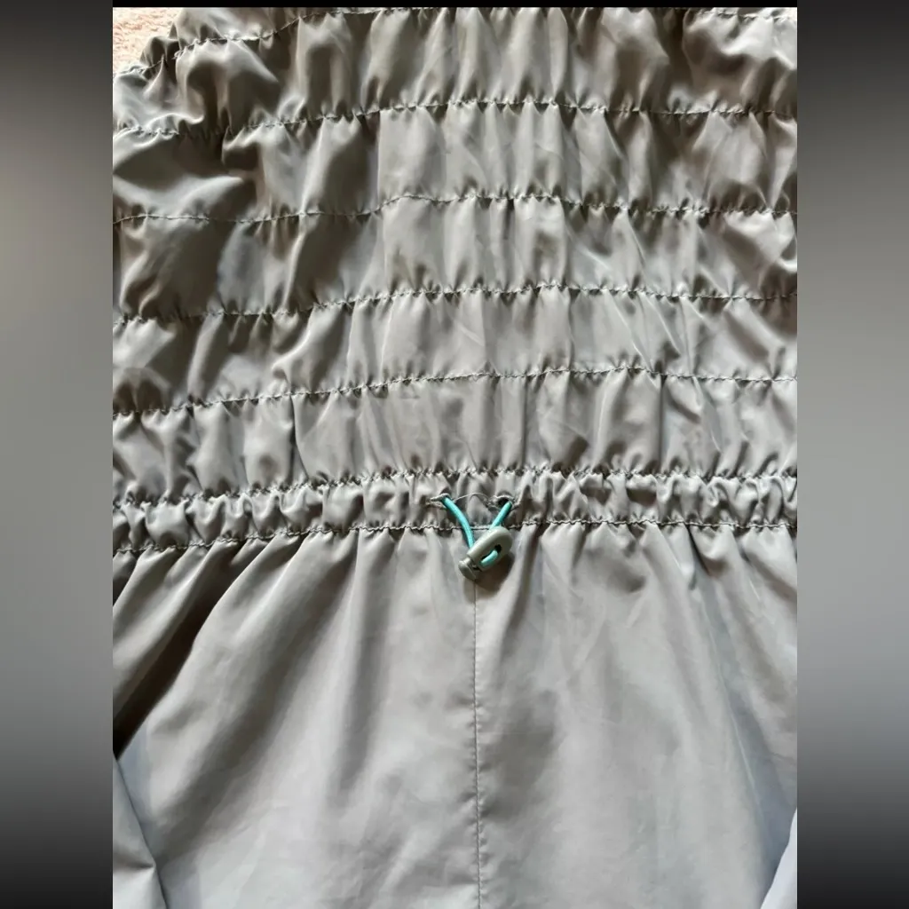 Athleta Women's Grey Blue Shock Cord Anorak‎ Hooded Full Zip Jacket 2Xs - Image 11