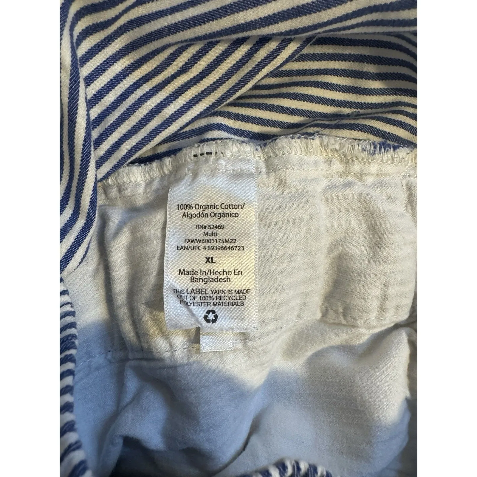 Women's Free Assembly Pull On Boxer Shorts Size XL Blue/White Striped EUC Blue - Image 4
